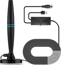 TV Antenna Indoor, Antenna for Smart TV, Support 4K 1080p with Signal Booster