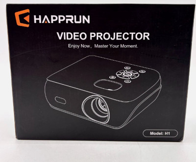 Happrun 1080p Native Resolution Video Projector Model H1 - White