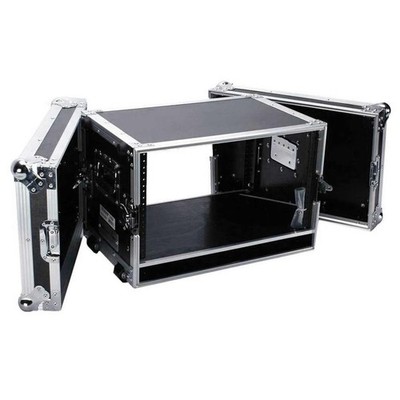 Deejay LED Fly Drive 6U Space Effect Case - 14'' Body Depth with Pull-out Handle