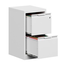 Metal File Cabinet w/ Lock 2 Drawers Office Filing Storage Unit For Letter Size