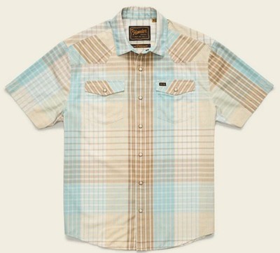Howler Bros H Bar Snapshirt Medium Cottage Plaid Seafoam Green Western Shirt NWT