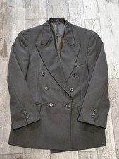 38S Men's Today's Man Torriani Vintage Double Breasted Blazer Brown Sport Coat