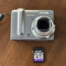 ⭐ Kodak Easyshare Z1275 12.1MP Digital Camera Gray + 4 GB Card  - Tested Read ⭐