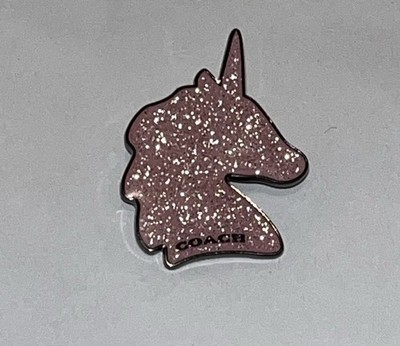 Coach Glitter Pink Unicorn And Red Dog Enamel Pins
