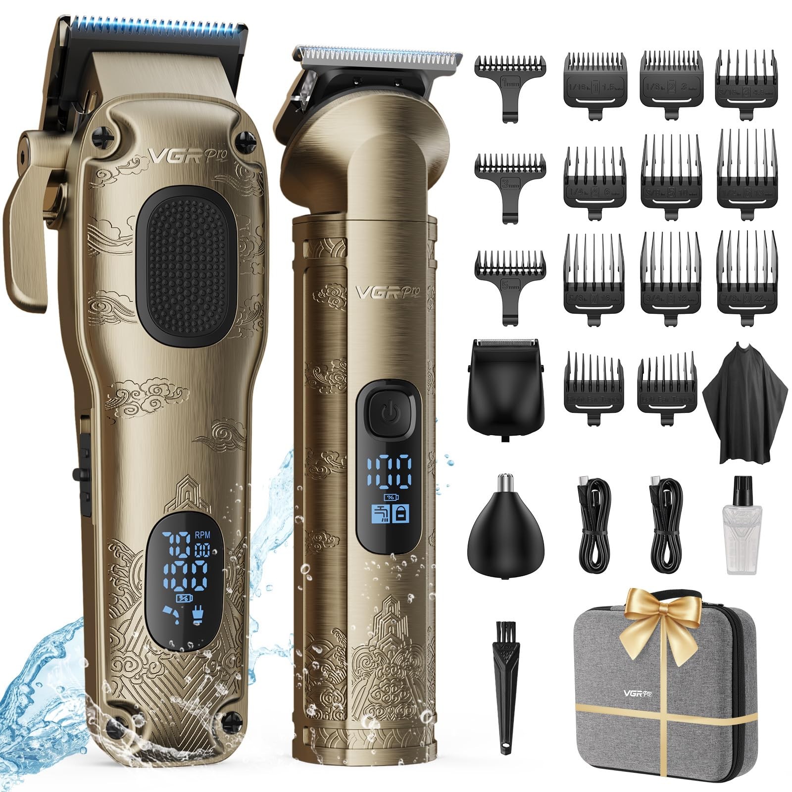 Professional Cordless Hair Clippers for Men - Precision Hair Cutting Trimmer-image
