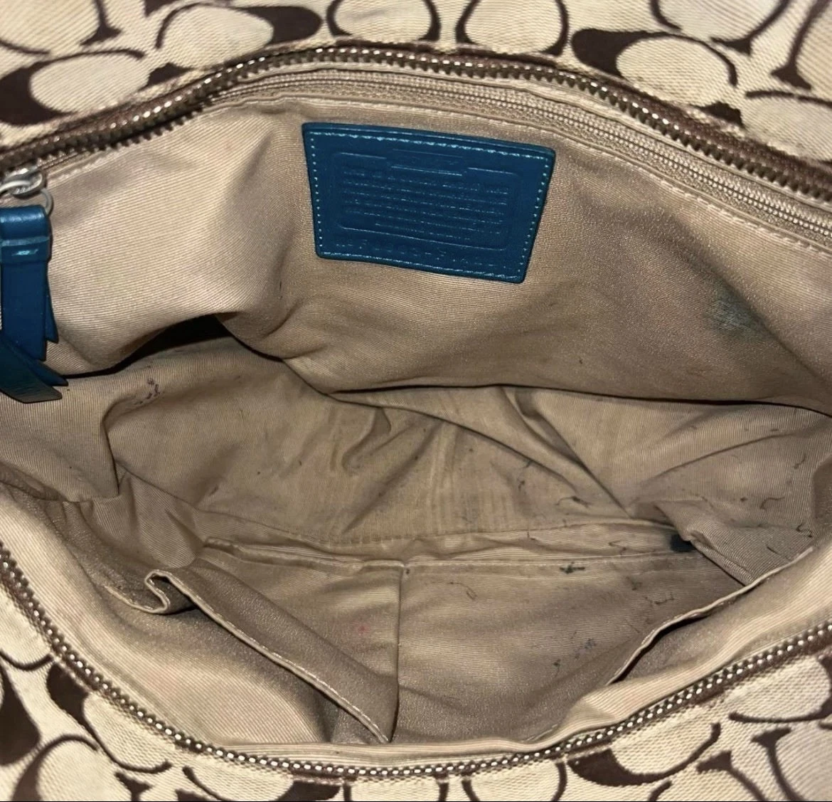 Coach vintage Y2K F14281 modello classico C con accenti blu