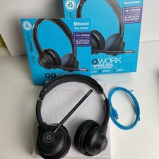 JLab Go Work Wireless Headsets w/ Microphone, 45 Playtime PC Bluetooth Headset