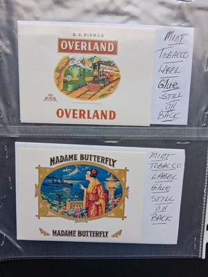 Vintage Tobacco Box Labels  Mint Condition with Original Glue on Back. Lot of 24