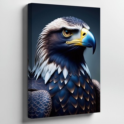 Wall Art Majestic Eagle Rendered In A Hyper-realistic  Canvas Print Home Decor