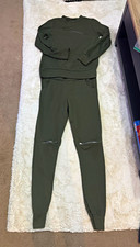 Green Unisex Tracksuit Set Size S 2pc Sweatshirt & Track Pants Pockets