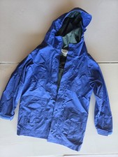 L.L. Bean Rain Jacket Kids Small 8 Blue Hooded Waterproof jacket