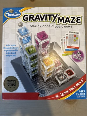Gravity Maze Falling Marble Logic Game 2015 ThinkFun COMPLETE Board Game STEM VG