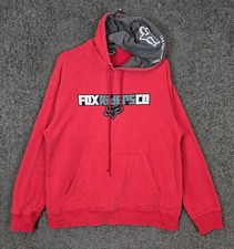 Sudadera con capucha vintage FOX Racing para hombre grande Fox Riders sudadera con capucha Y2K deletrear