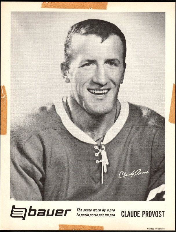VINTAGE 1960's BAUER SKATE  PROMO PREMIUM CLAUDE PROVOST MONTREAL CANADIANS RARE