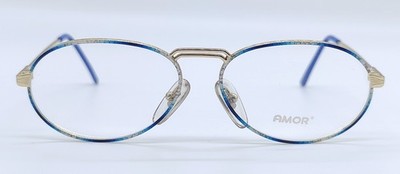 Vintage Brille AMOR 405 Vollrand Oval Metall Brillengestell Unisex Eyeglasses