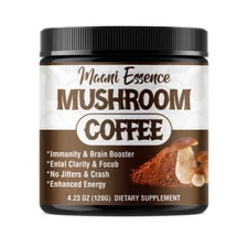 10 Mushroom Coffee Powder Lions Mane Chaga Reishi Brain&Memory Ganoderma Coffee