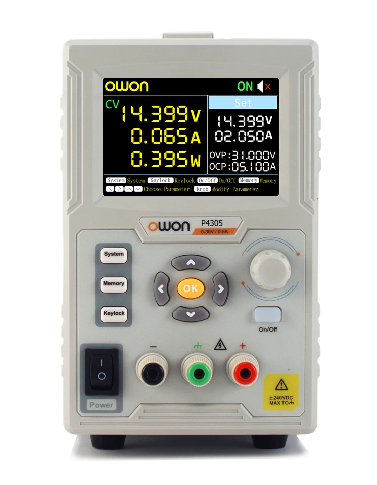 OWON P4305 150W Max 0-30V / 0-5A Linear DC Power Supply for SCPI Labview RS232 - Image 4 of 4