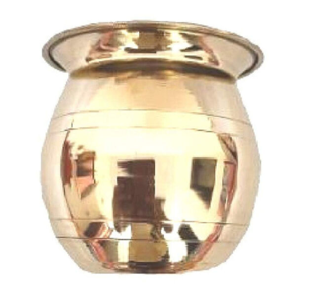 Indian Traditional Brass Simple Kalash Normal Size For Home & Temple Pooja