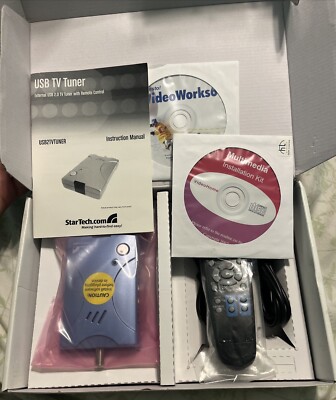 StarTech USB 2.0 TV Tuner W/Remote Control Bring Cable TV to Your PC Laptop New
