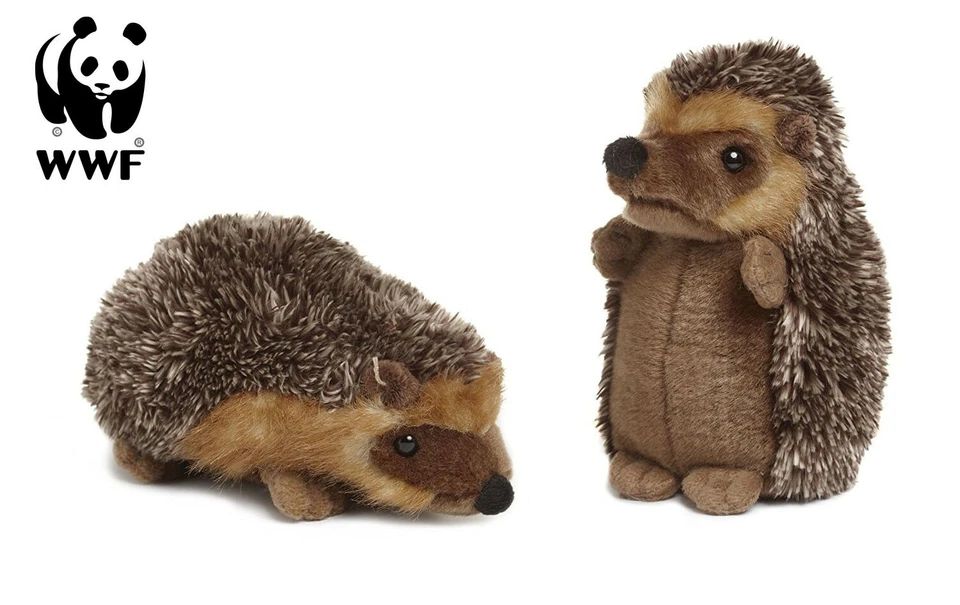 WWF Plüschtier Igel (19cm) Kuscheltier 2 Varianten sitzend liegend Lebensecht