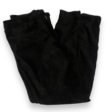 Good American GOOD LEGS FAUX SUEDE PANTS Womens 15 Black high rise skinny