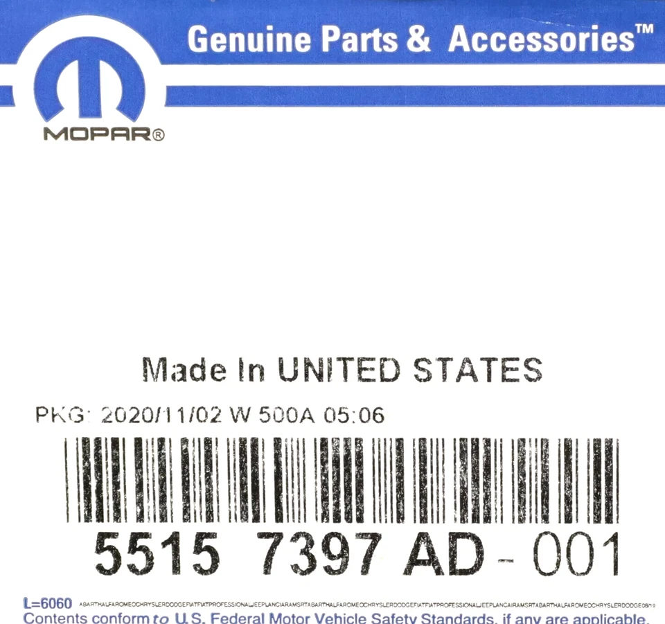 Центральный высокий установленный стоп-сигнал для 2005-2010 Jeep Grand Cherokee OEM MOPAR новый - Изображение 4 из 4