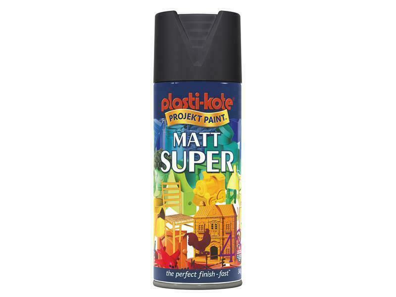 Plastikote Super Spray Matt White RAL 9016 400ml PKT3115