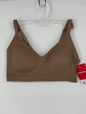 NEW Spanx All-In-One Wireless Bra Sz M Cafe Au Lait Cups A-C Nylon Elast $64 W1