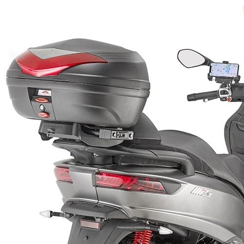 Porte-bagages central Piaggio MP3 350-500 Sport Business 2018 noir sans plaque