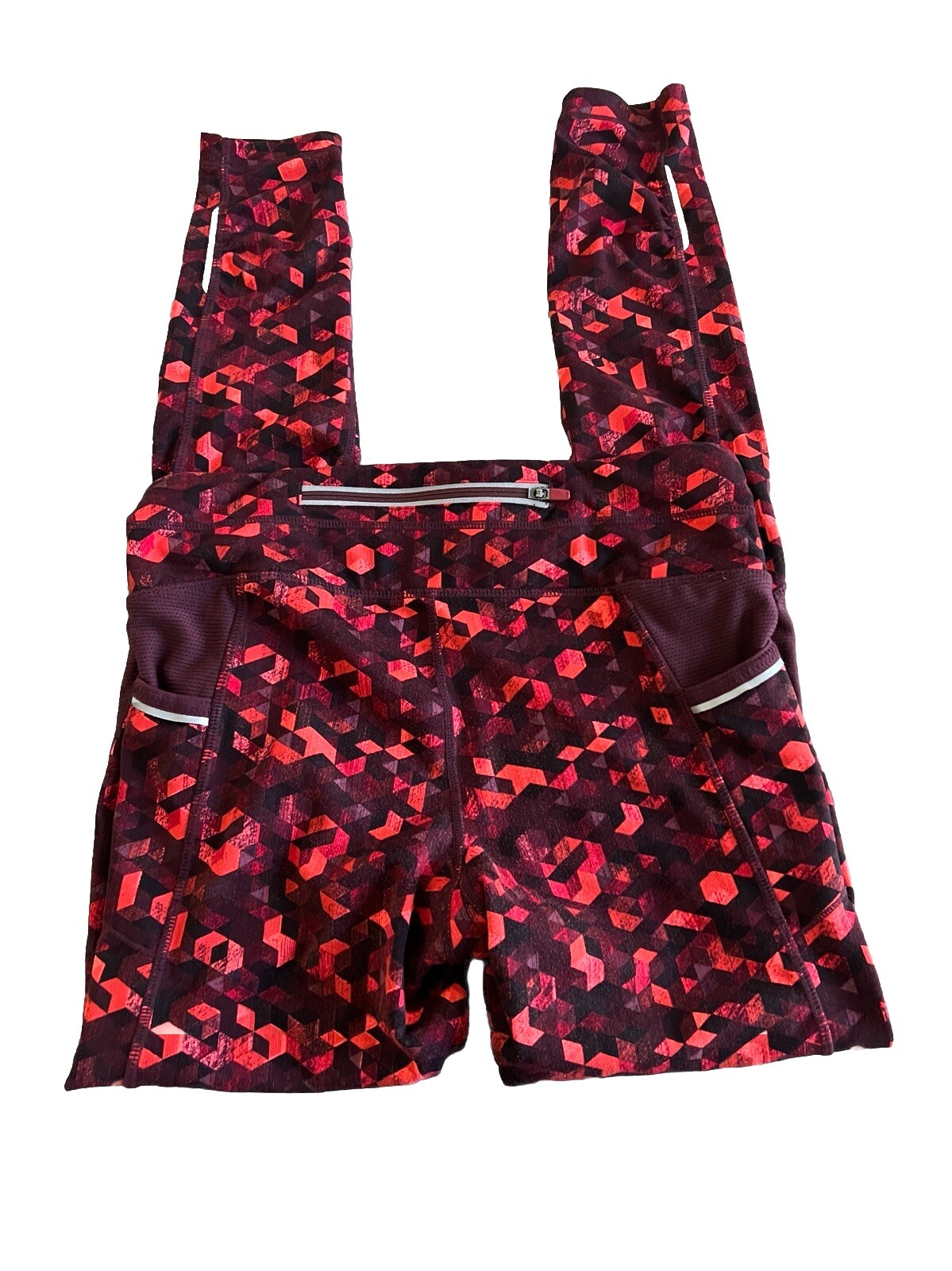 ATHLETA TRIANGULAR BE FREE Red + Black Leggings W… - image 7