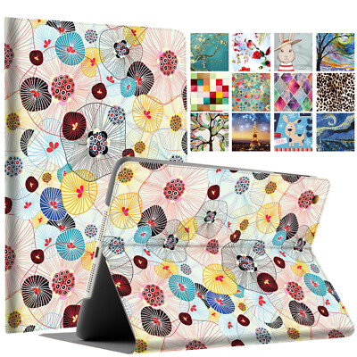iPad 9.7 10.2 Pro 9.7 10.5 11 Mini 7.9 1st 2nd 3rd Printed Folio Case Flowers