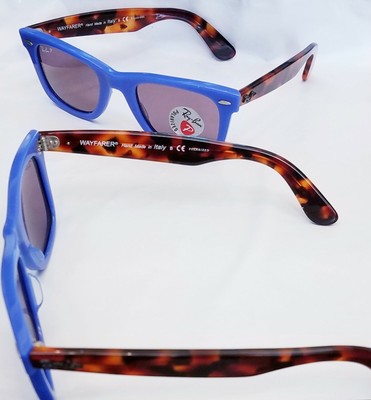 Authentic Ray Ban Rb 2140 1241 W0 Wayfarer Mens Womens Sunglasses Polarized 50mm Ebay
