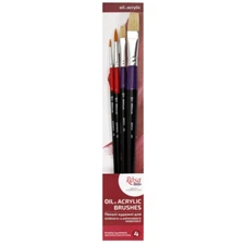 Rosa Studio Set of paint brushes 24. Mix. 4pc. Synthetic (N2,6). Bristle. (N6...