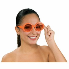 Cool Shades Capri Glasses Orange Sunglasses Mod costume Halloween