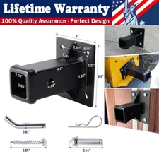 Heavy Duty Bolt-On Trailer Hitch Receiver Tube 2"Hitch Wall Mounted Lawn Tractor