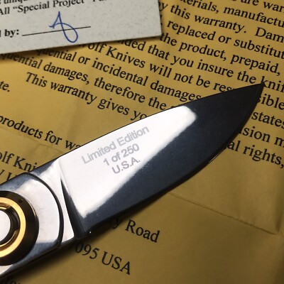 LONE WOLF NO.1 OF 250 LIMITED EDITION 15500 PAUL POCKET KNIFE