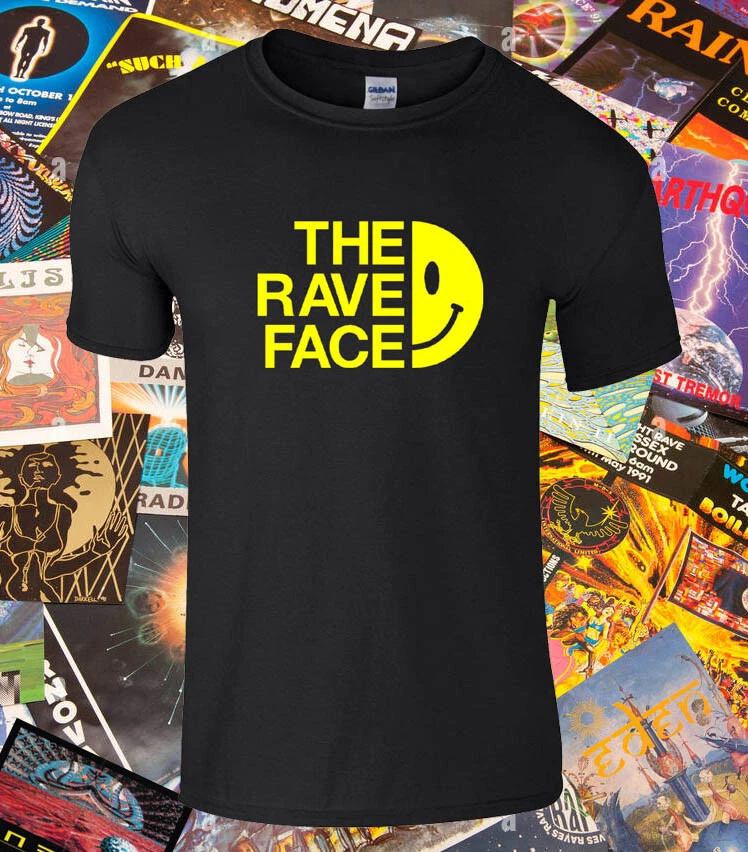 THE RAVE FACE DREAMSCAPE RAINDANCE FANTAZIA TECHNO ACID OLD SKOOL RAVE T-SHIRT
