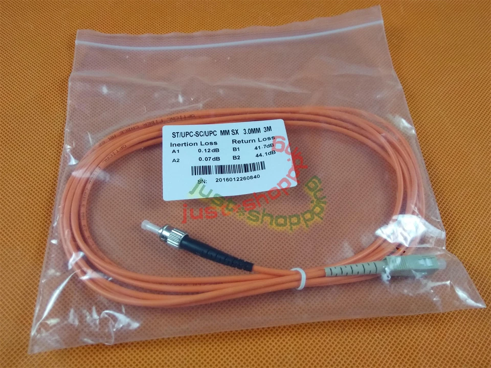NEW ST-SC Fiber Optic Cable Simplex multi-mode ST to SC Patch Cable 3 Meters - Photo 1/1