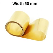 Width 50mm Thick 0.1mm 1M Thin Brass Sheet Strip Metal Foil Plate DIY H62