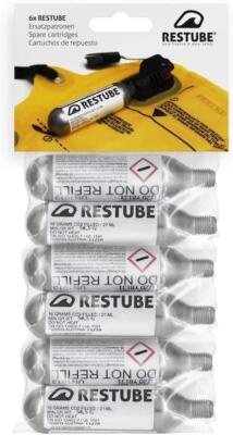 RESTUBE Original CO2 Ersatz-Patronen 16g für aufblasbares Sicherheitssystem 6St.