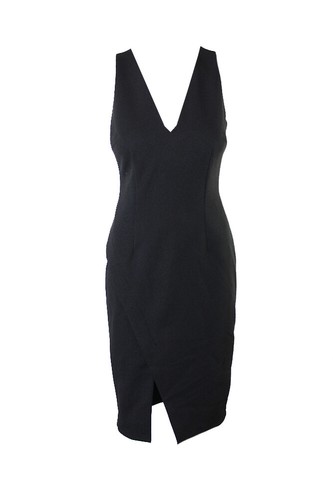 Robe Noire Catherine Malandrino - Taille M, Style Wrap Dress (croisée) - Neuve Sans étiquettes