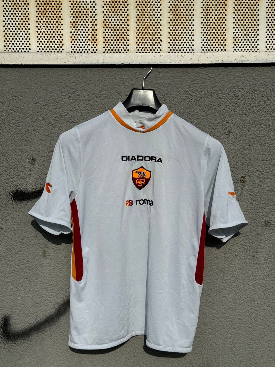 AS Roma Away Jersey Vintage Rare 2003/04 Diadora Soccer Men's Size Small