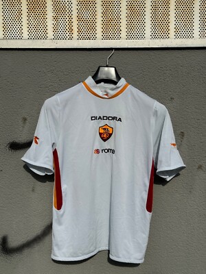 AS Roma Away Jersey Vintage Rare 2003/04 Diadora Soccer Men's Size