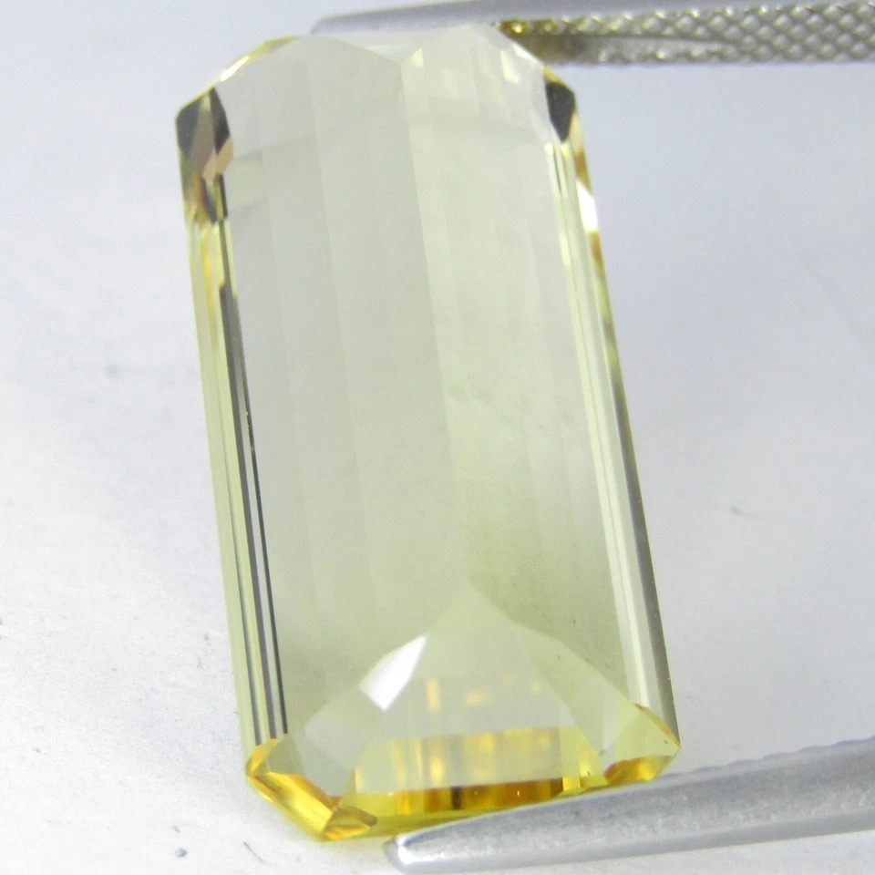 13.41Cts Decorative Natural Yellow Color Unheated Scapolite Long Emerald Cut Gem - Image 4 of 4