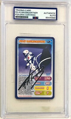Top Trumps Turbo Felix Baumgartner Redbull Astronaut Signed Auto Card PSA DNA