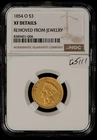 1854-O Three Dollar Gold — photo from another recent sale