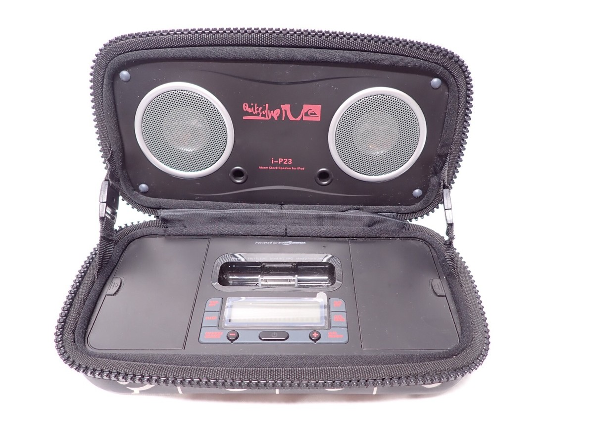 Quiksilver Sonic Impact I-P23 Alarm Clock Speaker for Ipod Travel