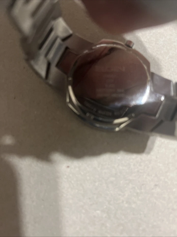 Elgin Men Watch ALL Stainless Steel Silver Date Battery WR 50m Black Quartz - Image 2 of 2