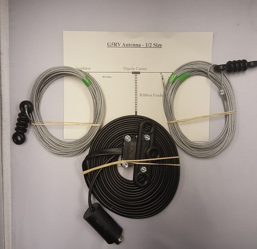 Antenna G5RV mezza misura 10 - 40 m tessuto pol superiore - Foto 2 di 5