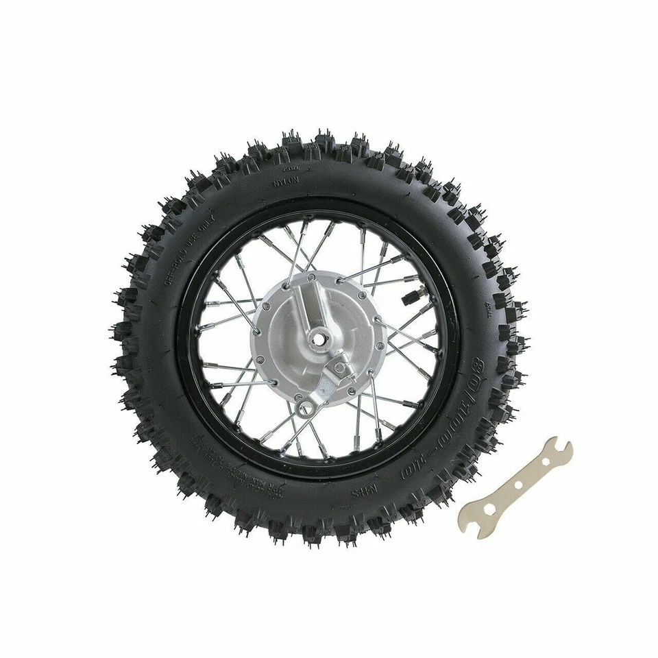 Rear 80/100-10+Front 60/100-12 Tire Rim Drum Bake kit CRF70 TTR90 KLX110 - Image 4 of 4